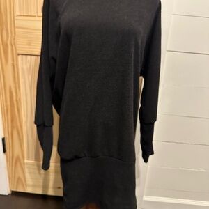 Cozy Black Sweater Dress